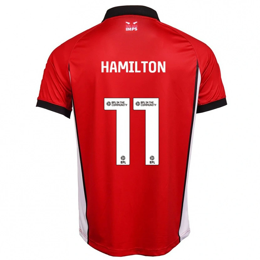 Danxen Mujer Camiseta Ethan Hamilton #11 Rojo Blanco 1ª Equipación 2025/26 La Camisa