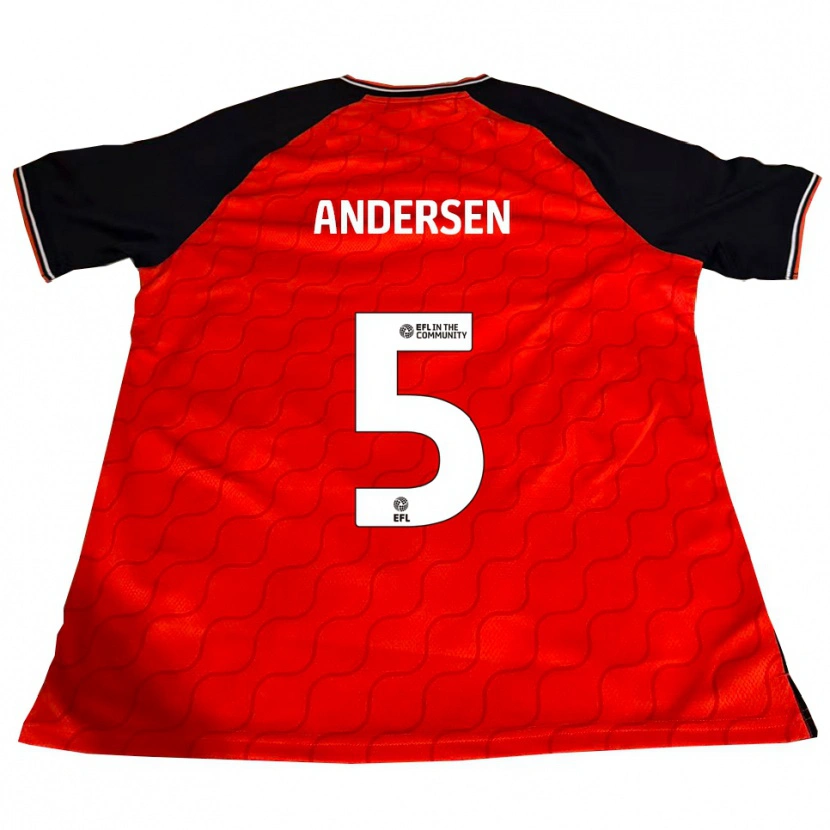 Danxen Mujer Camiseta Mads Andersen #5 Naranja Negro Blanco 1ª Equipación 2025/26 La Camisa