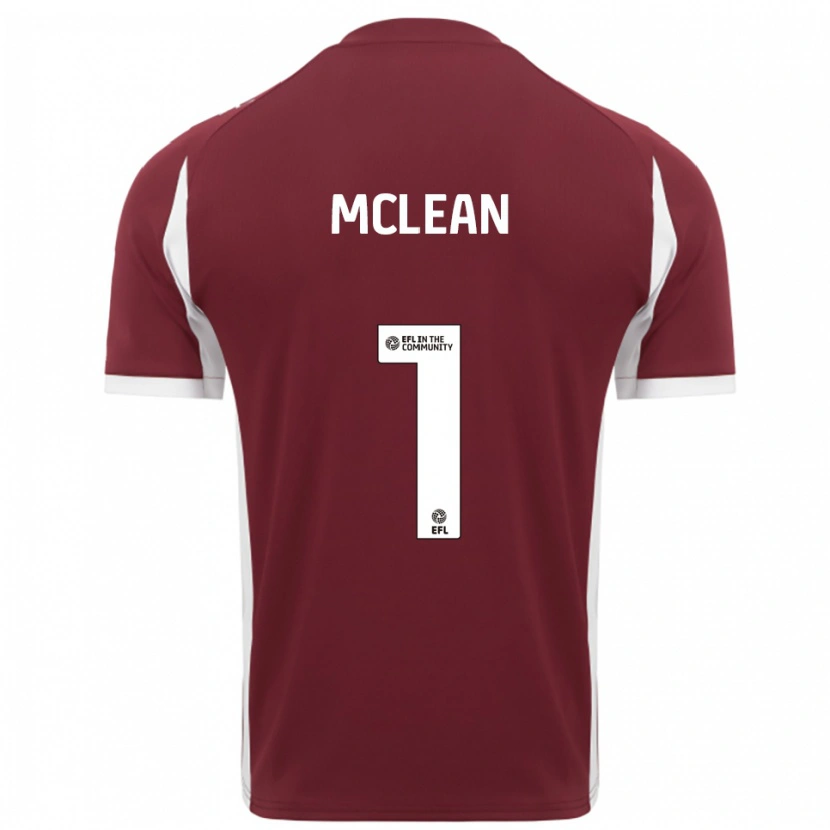 Danxen Mujer Camiseta Katie Mclean #1 Borgoña Blanco 1ª Equipación 2025/26 La Camisa