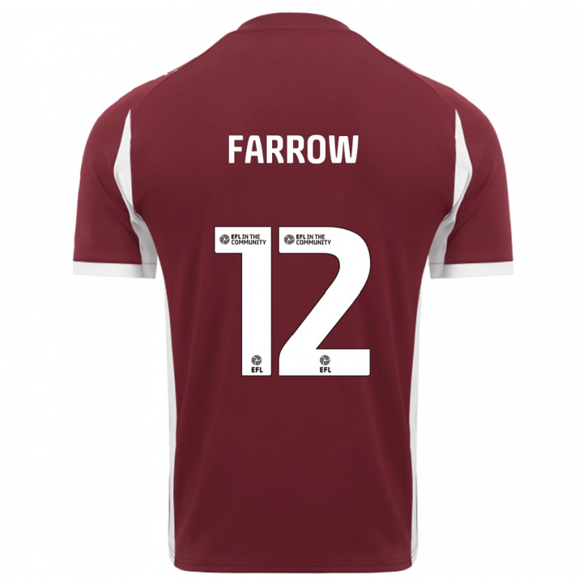 Danxen Mujer Camiseta Kim Farrow #12 Borgoña Blanco 1ª Equipación 2025/26 La Camisa