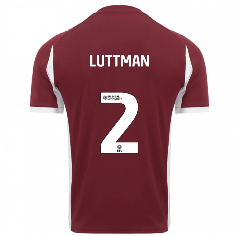 Danxen Mujer Camiseta Bianca Luttman #2 Borgoña Blanco 1ª Equipación 2025/26 La Camisa