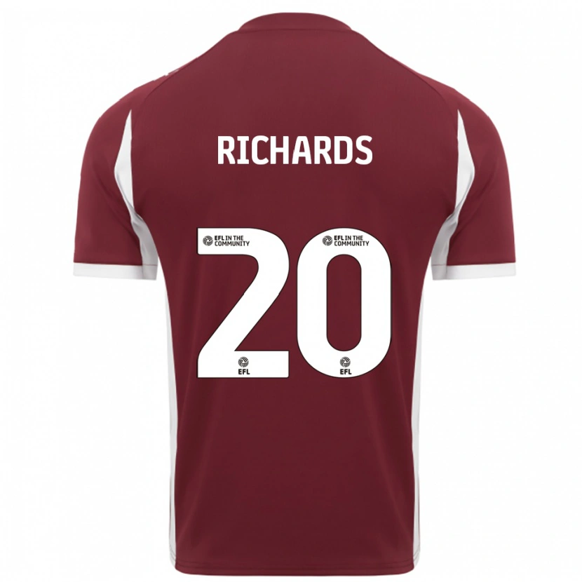 Danxen Mujer Camiseta Mia Richards #20 Borgoña Blanco 1ª Equipación 2025/26 La Camisa