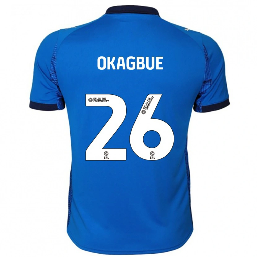 Danxen Mujer Camiseta David Okagbue #26 Azul Blanco 1ª Equipación 2025/26 La Camisa