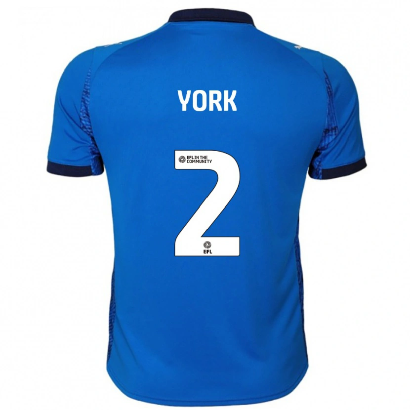 Danxen Mujer Camiseta Ellie York #2 Azul Blanco 1ª Equipación 2025/26 La Camisa
