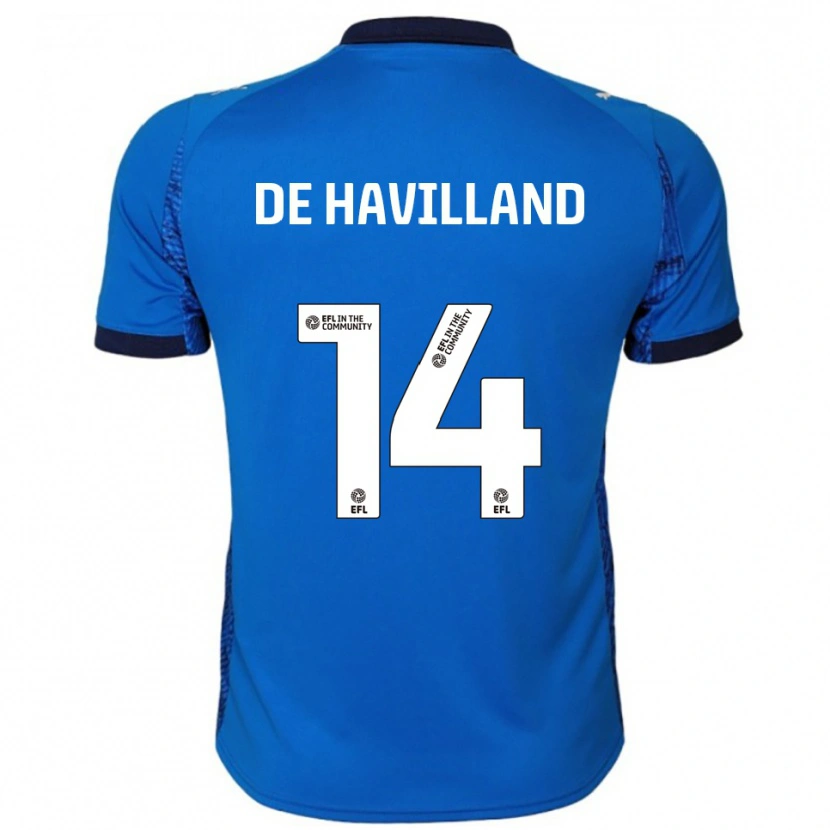 Danxen Mujer Camiseta Ryan De Havilland #14 Azul Blanco 1ª Equipación 2025/26 La Camisa