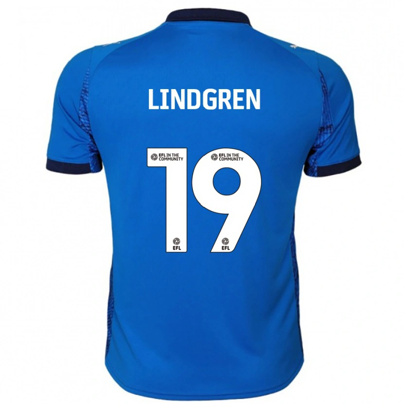 Danxen Mujer Camiseta Gustav Lindgren #19 Azul Blanco 1ª Equipación 2025/26 La Camisa