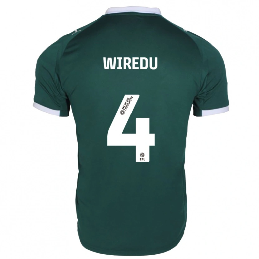 Danxen Mujer Camiseta Brendan Wiredu #4 Verde Blanco 1ª Equipación 2025/26 La Camisa