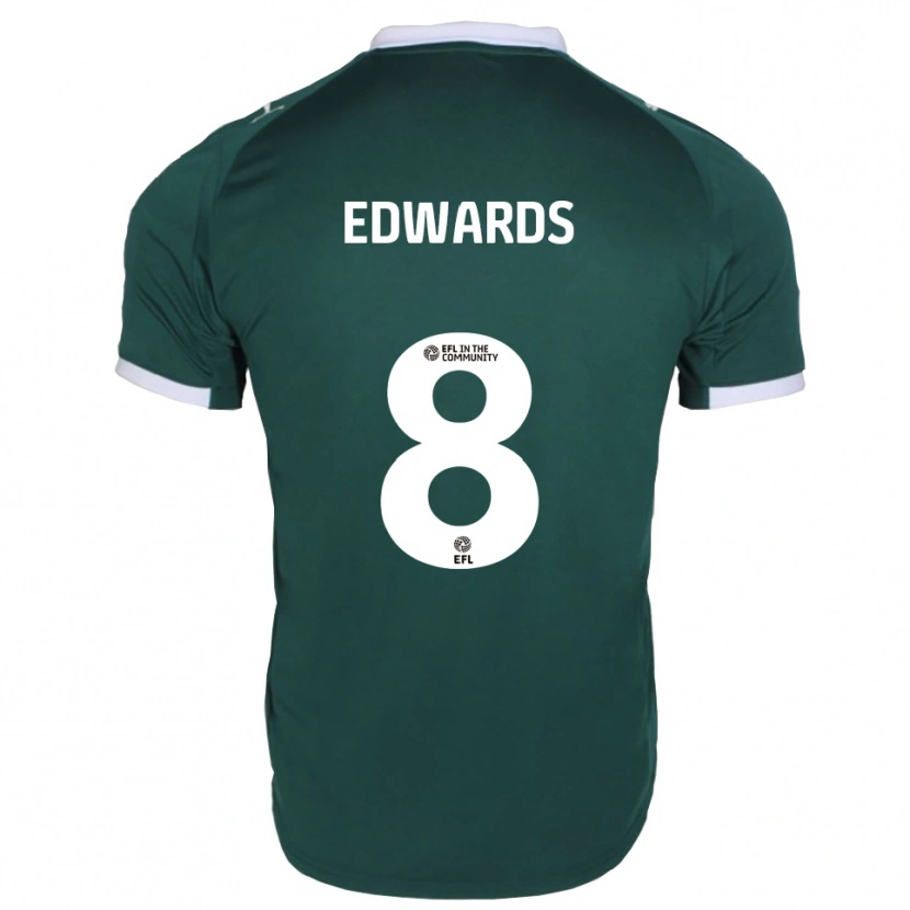 Danxen Mujer Camiseta Joe Edwards #8 Verde Blanco 1ª Equipación 2025/26 La Camisa