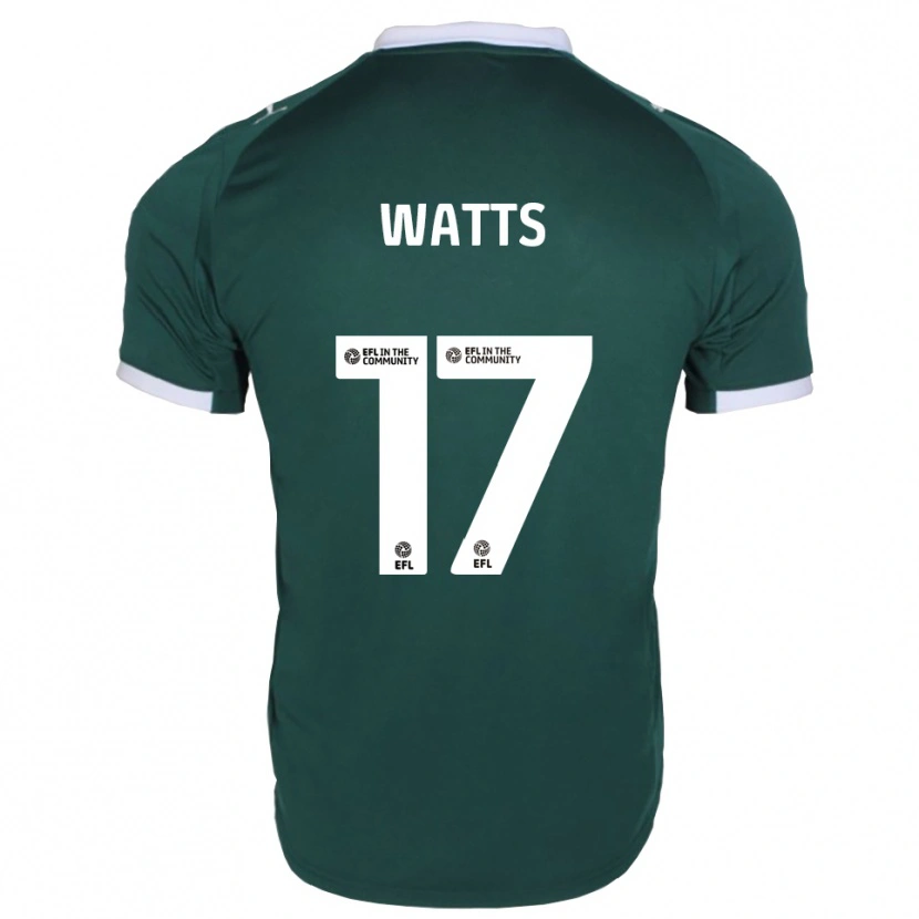 Danxen Mujer Camiseta Caleb Watts #17 Verde Blanco 1ª Equipación 2025/26 La Camisa