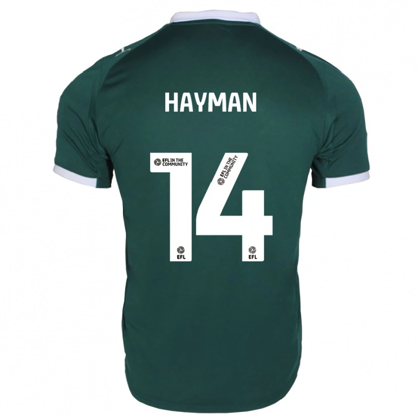 Danxen Mujer Camiseta Sam Hayman #14 Verde Blanco 1ª Equipación 2025/26 La Camisa