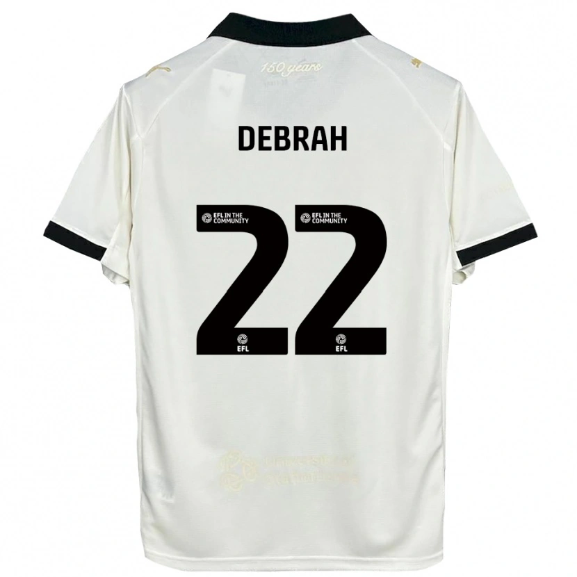 Danxen Mujer Camiseta Jesse Debrah #22 Blanco Hueso Negro 1ª Equipación 2025/26 La Camisa