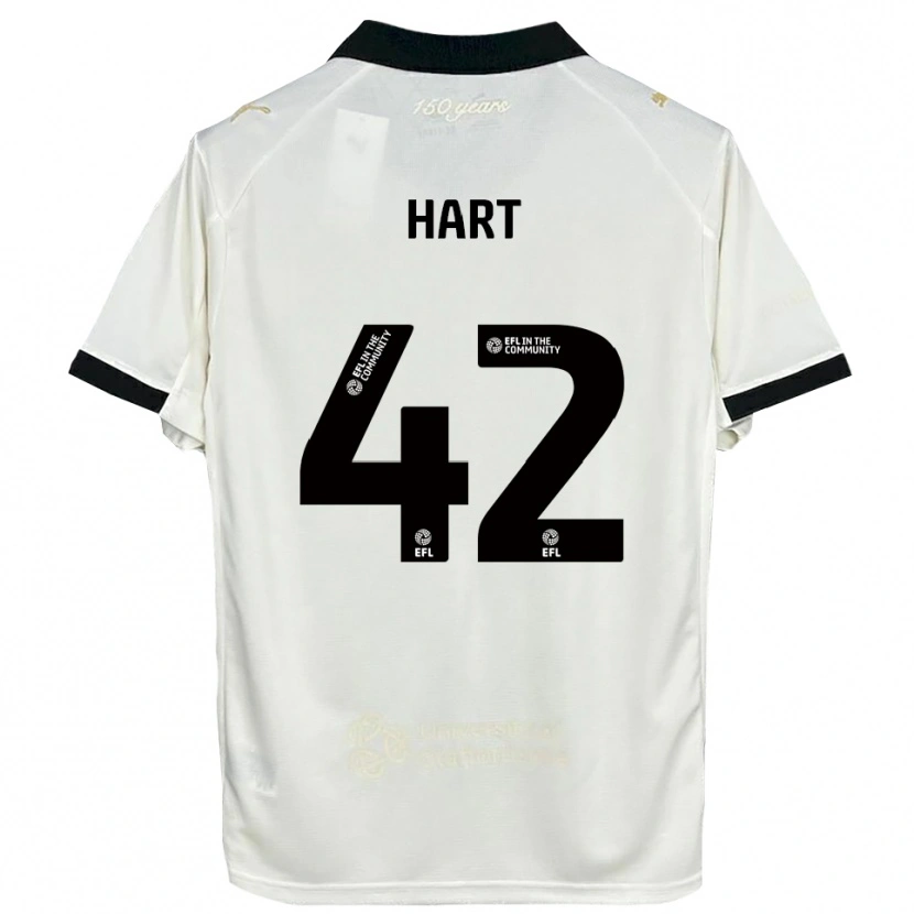 Danxen Mujer Camiseta Sam Hart #42 Blanco Hueso Negro 1ª Equipación 2025/26 La Camisa