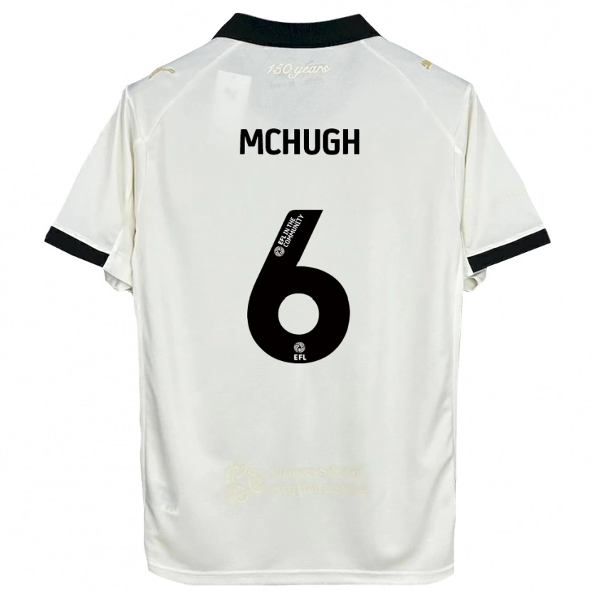 Danxen Mujer Camiseta Sian Mchugh #6 Blanco Hueso Negro 1ª Equipación 2025/26 La Camisa