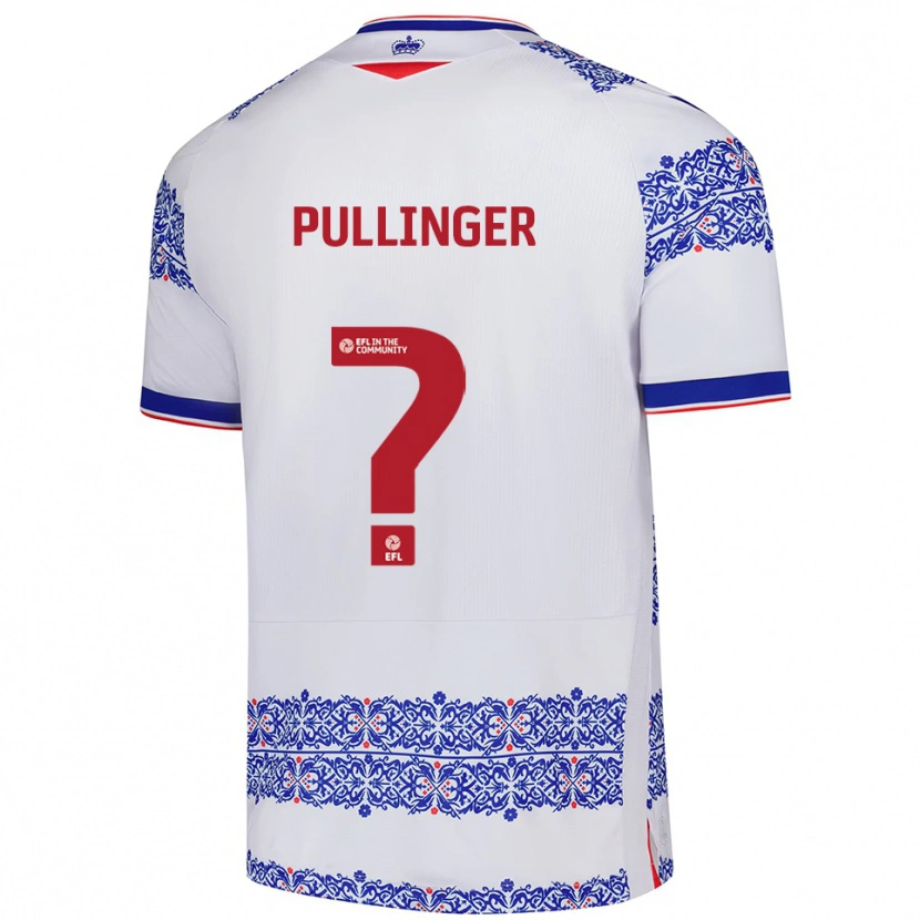 Danxen Mujer Camiseta Matthew Pullinger #0 Blanco Azul 1ª Equipación 2025/26 La Camisa