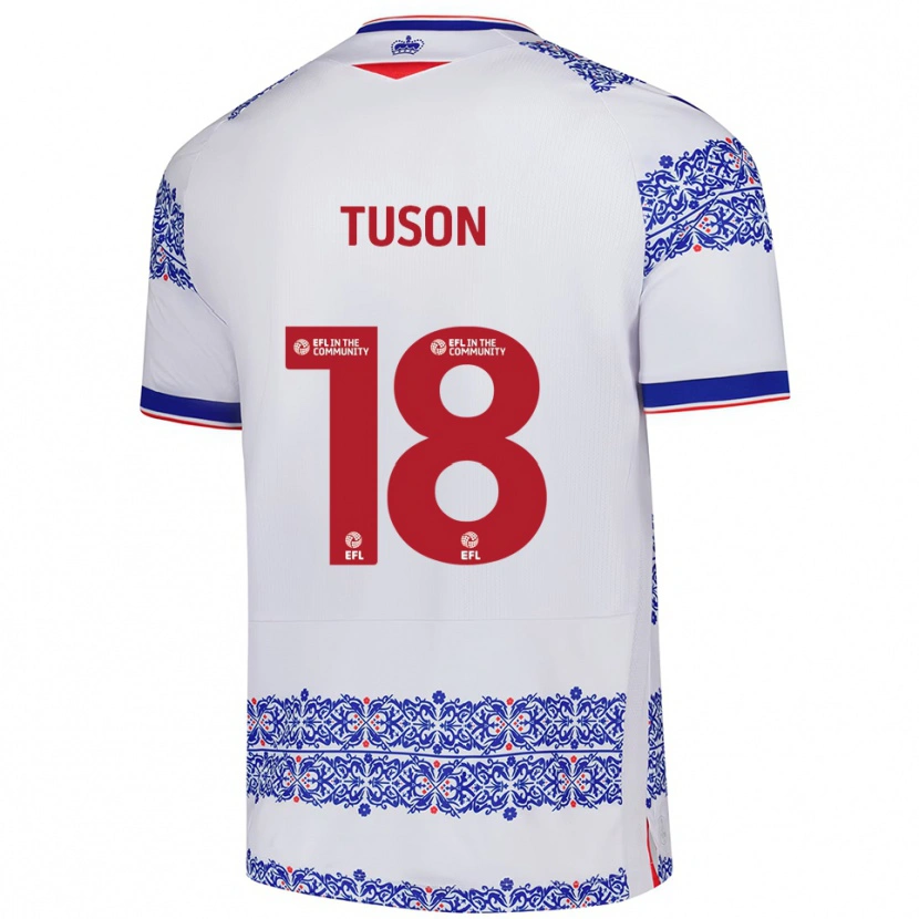 Danxen Mujer Camiseta Freya Meadows-Tuson #18 Blanco Azul 1ª Equipación 2025/26 La Camisa