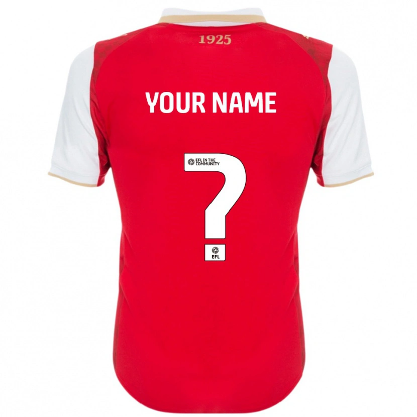 Danxen Mujer Camiseta Su Nombre #0 Rojo Blanco 1ª Equipación 2025/26 La Camisa