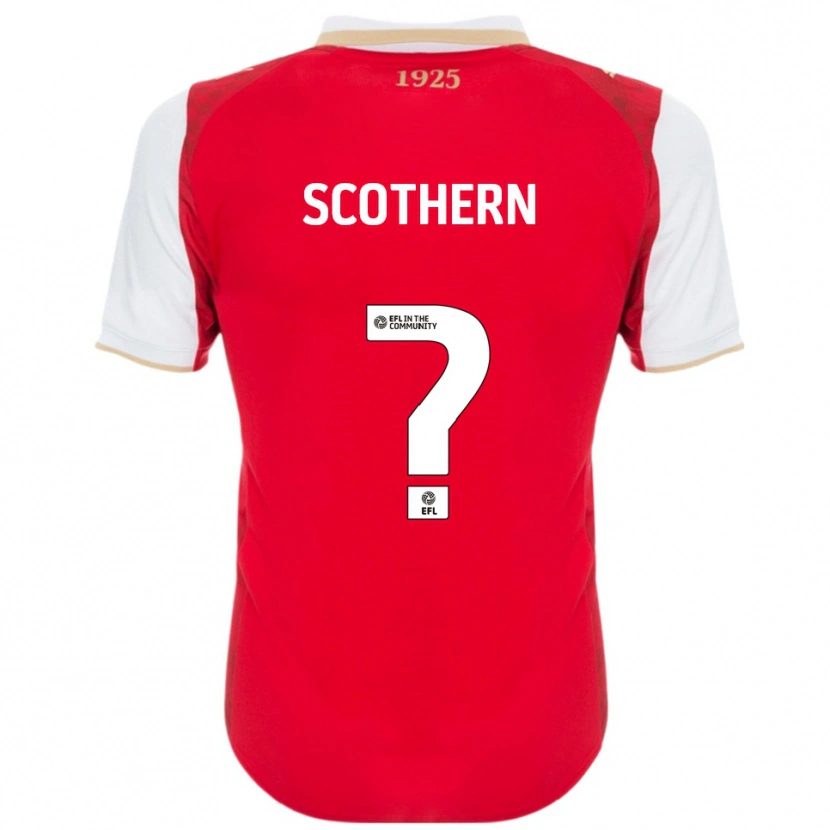 Danxen Mujer Camiseta Ben Scothern #0 Rojo Blanco 1ª Equipación 2025/26 La Camisa