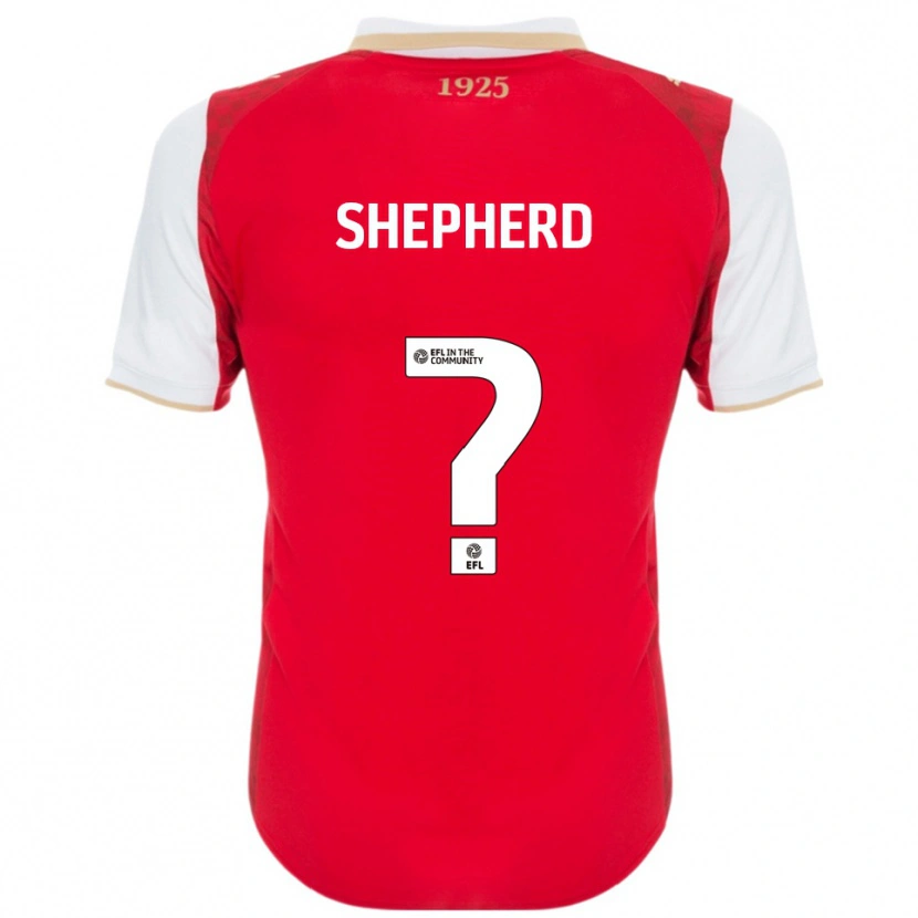 Danxen Mujer Camiseta Tom Shepherd #0 Rojo Blanco 1ª Equipación 2025/26 La Camisa