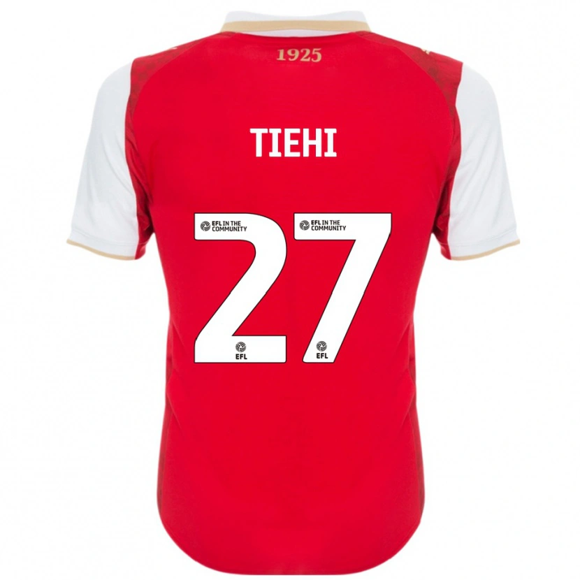 Danxen Mujer Camiseta Christ Tiehi #27 Rojo Blanco 1ª Equipación 2025/26 La Camisa