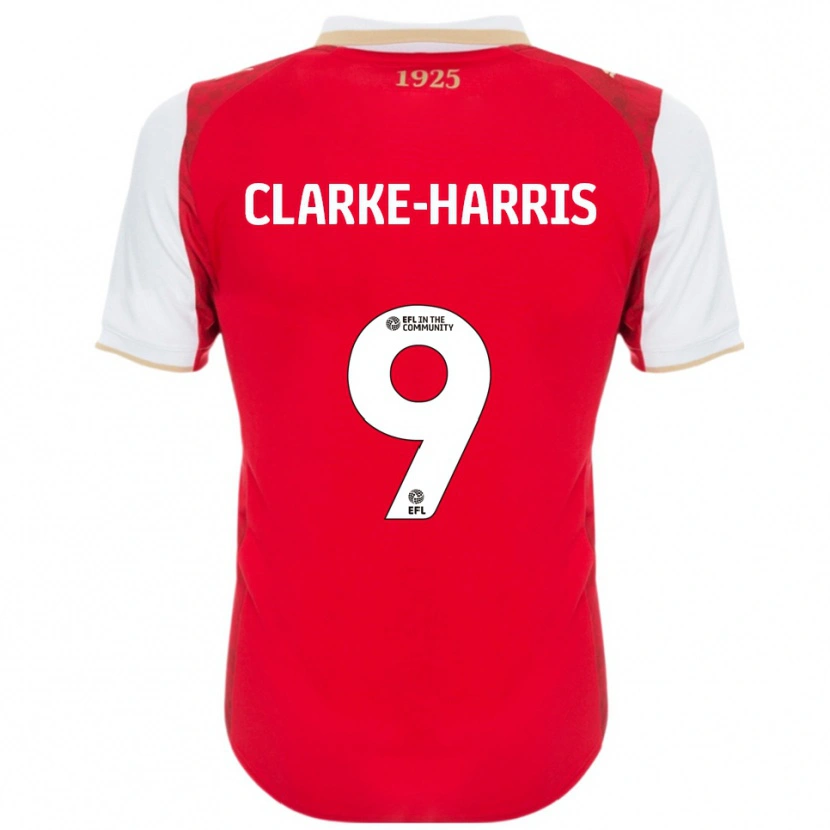 Danxen Mujer Camiseta Jonson Clarke-Harris #9 Rojo Blanco 1ª Equipación 2025/26 La Camisa