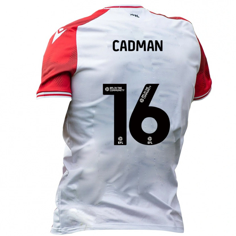 Danxen Mujer Camiseta Taye Cadman #16 Blanco Rojo 1ª Equipación 2025/26 La Camisa
