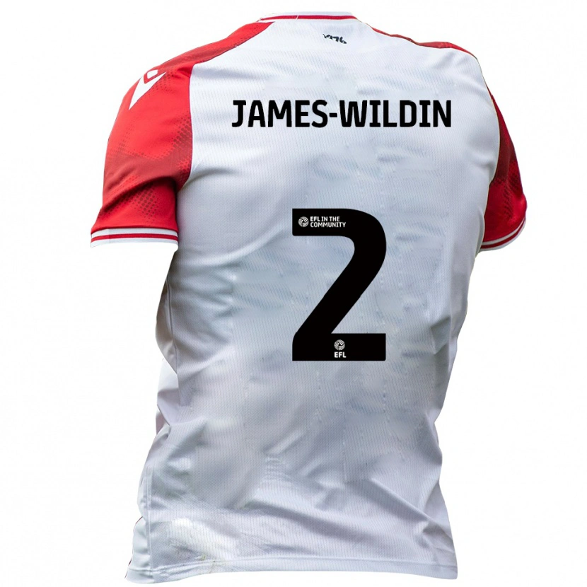 Danxen Mujer Camiseta Luther James-Wildin #2 Blanco Rojo 1ª Equipación 2025/26 La Camisa