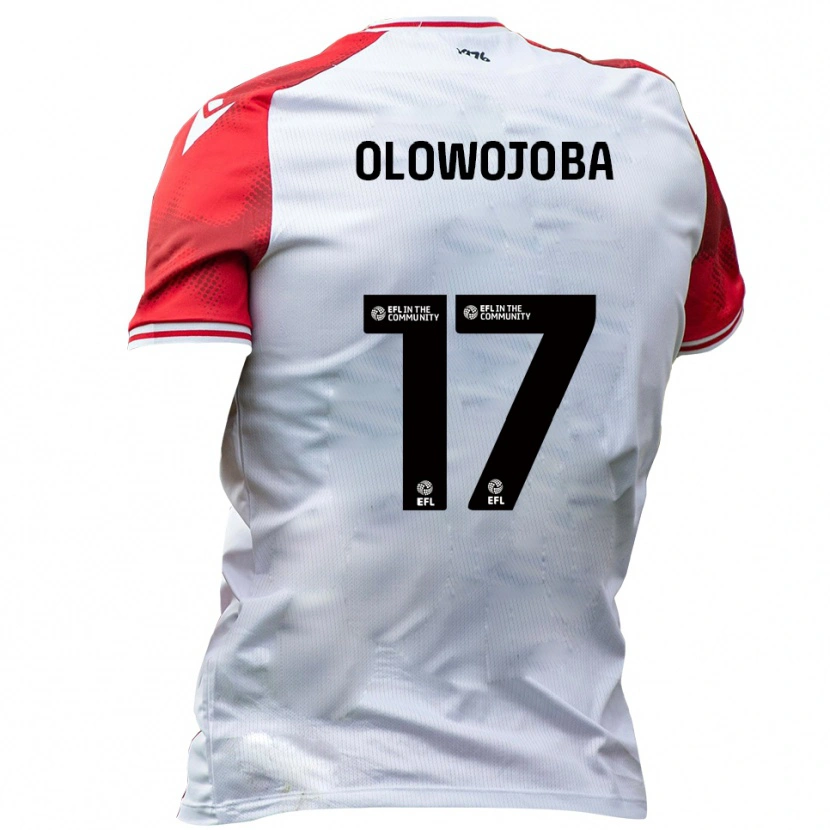 Danxen Mujer Camiseta Temi Olowojoba #17 Blanco Rojo 1ª Equipación 2025/26 La Camisa