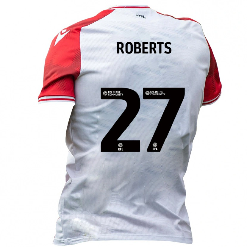 Danxen Mujer Camiseta Mathaeus Roberts #27 Blanco Rojo 1ª Equipación 2025/26 La Camisa