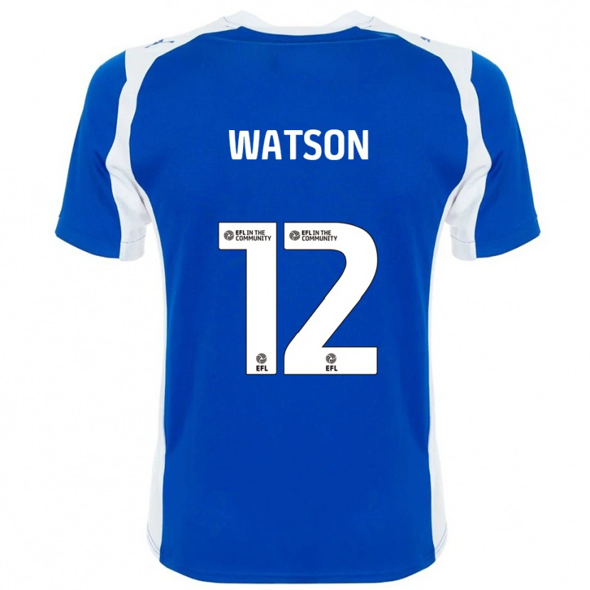 Danxen Mujer Camiseta Tom Watson #12 Azul Blanco 1ª Equipación 2025/26 La Camisa