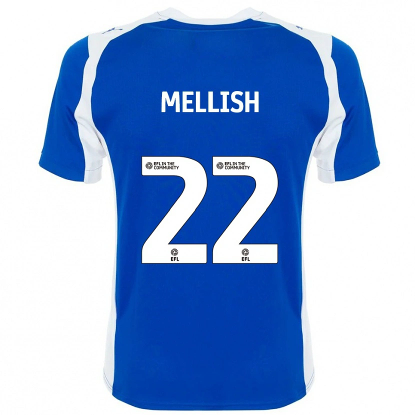 Danxen Mujer Camiseta Jon Mellish #22 Azul Blanco 1ª Equipación 2025/26 La Camisa