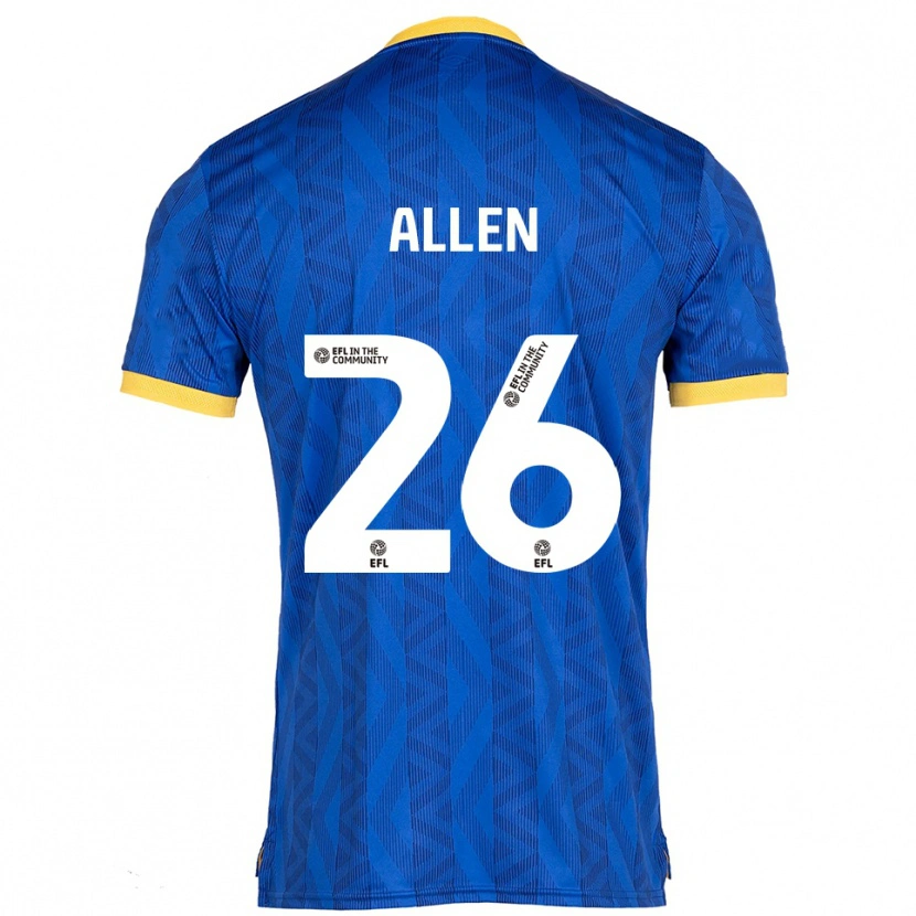 Danxen Mujer Camiseta Lauren Allen #26 Azul Marino Amarillo 1ª Equipación 2025/26 La Camisa
