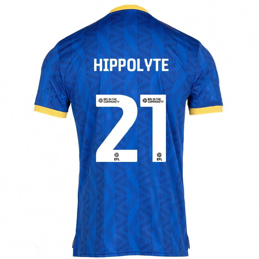 Danxen Mujer Camiseta Myles Hippolyte #21 Azul Marino Amarillo 1ª Equipación 2025/26 La Camisa