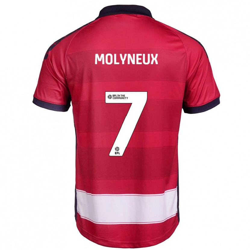 Danxen Mujer Camiseta Luke Molyneux #7 Rojo Blanco 1ª Equipación 2025/26 La Camisa