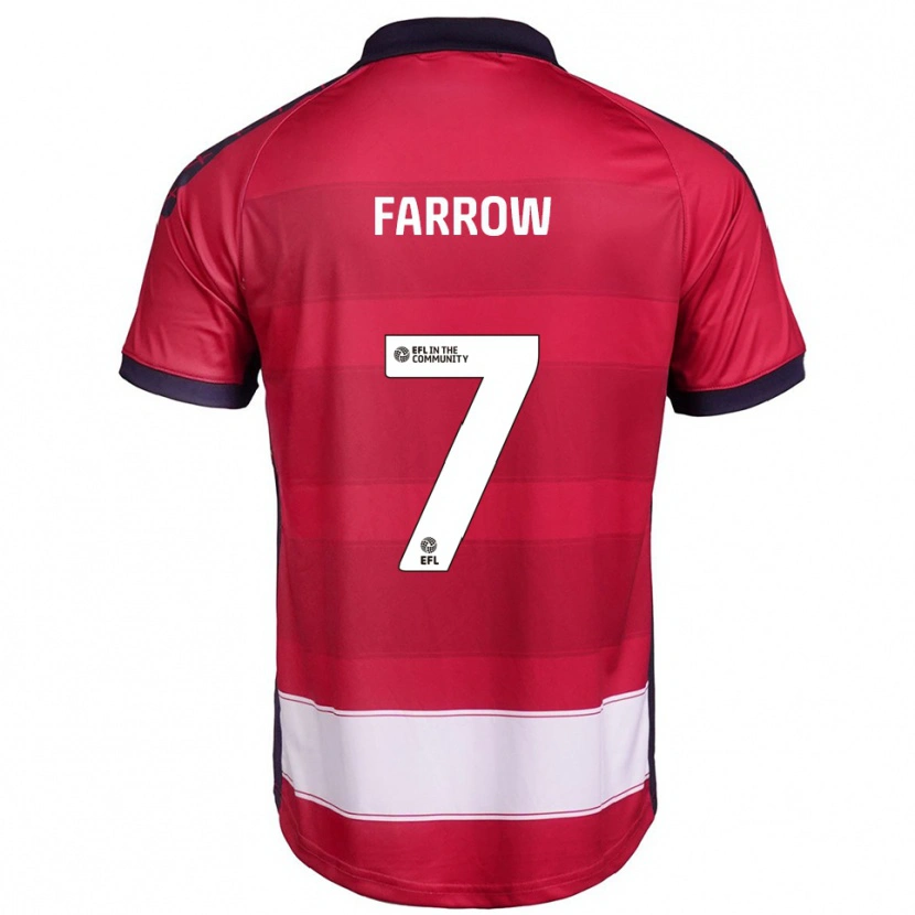 Danxen Mujer Camiseta Lucy Farrow #7 Rojo Blanco 1ª Equipación 2025/26 La Camisa