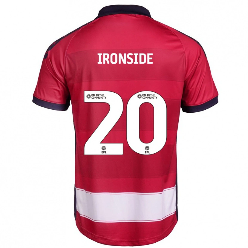 Danxen Mujer Camiseta Joe Ironside #20 Rojo Blanco 1ª Equipación 2025/26 La Camisa