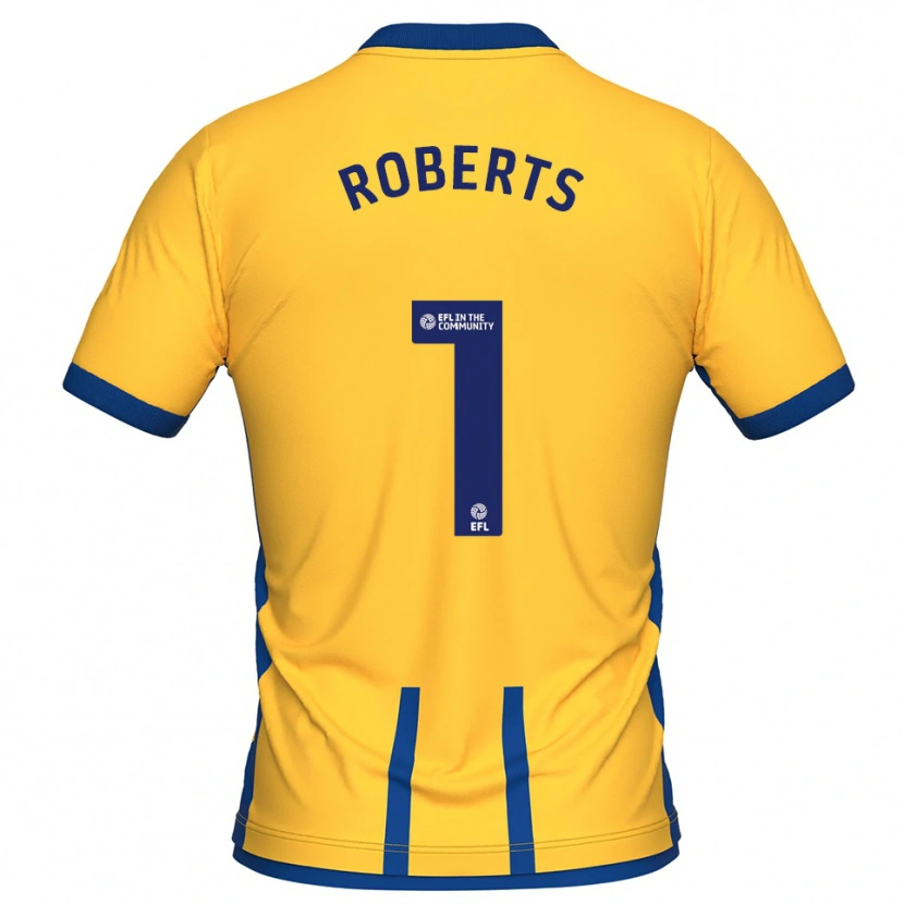 Danxen Mujer Camiseta Liam Roberts #1 Amarillo Azul 1ª Equipación 2025/26 La Camisa