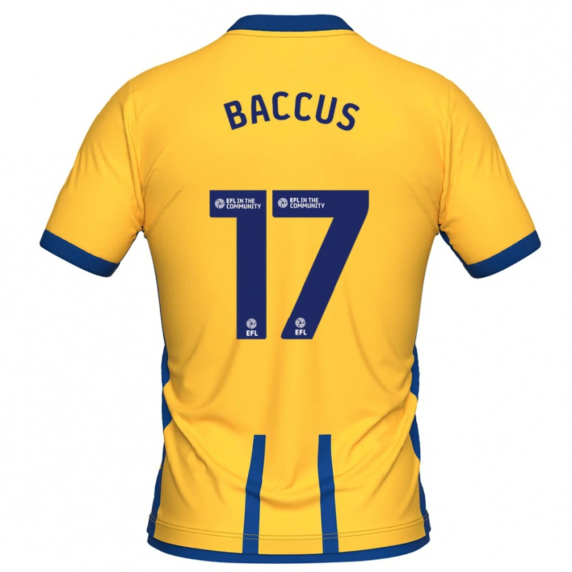Danxen Mujer Camiseta Keanu Baccus #17 Amarillo Azul 1ª Equipación 2025/26 La Camisa