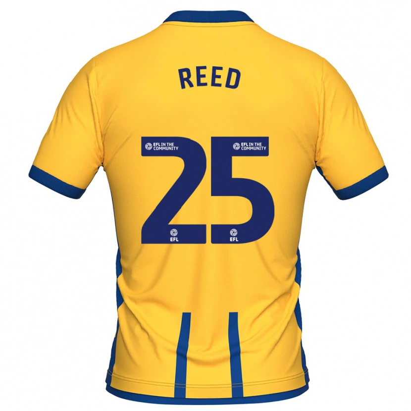 Danxen Mujer Camiseta Louis Reed #25 Amarillo Azul 1ª Equipación 2025/26 La Camisa