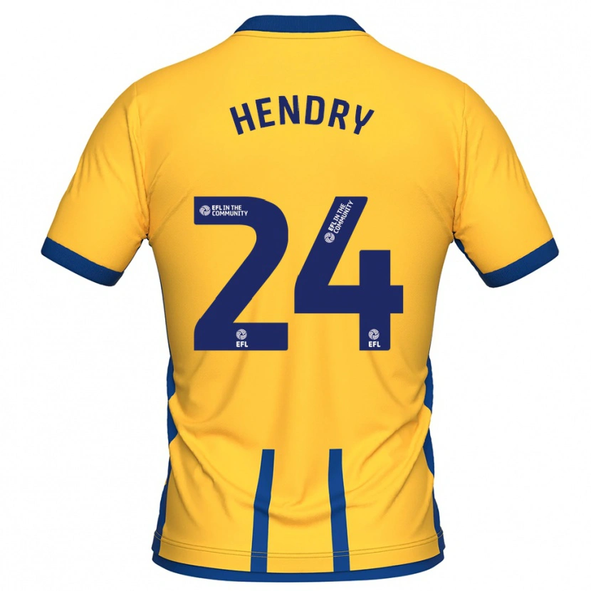 Danxen Mujer Camiseta Regan Hendry #24 Amarillo Azul 1ª Equipación 2025/26 La Camisa