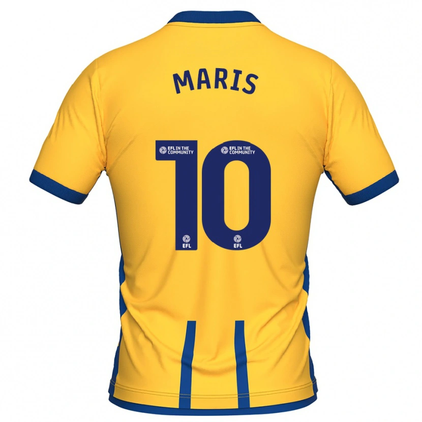 Danxen Mujer Camiseta George Maris #10 Amarillo Azul 1ª Equipación 2025/26 La Camisa