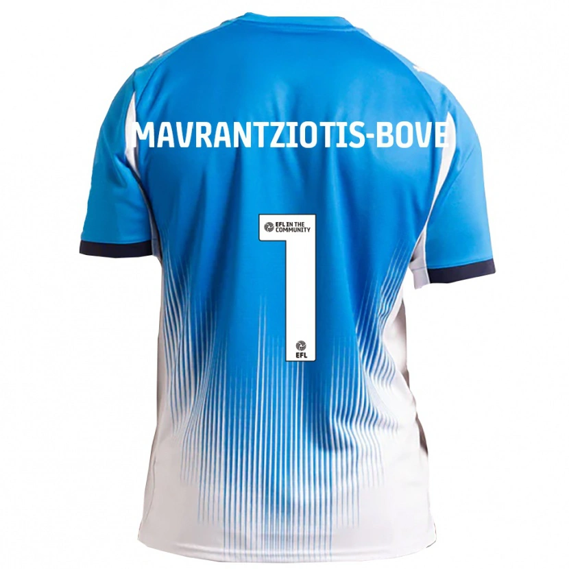 Danxen Mujer Camiseta Kane Mavrantziotis-Bove #1 Azul Blanco 1ª Equipación 2025/26 La Camisa