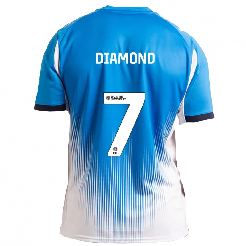 Danxen Mujer Camiseta Jack Diamond #7 Azul Blanco 1ª Equipación 2025/26 La Camisa