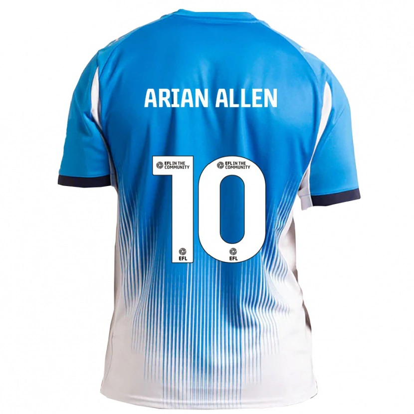 Danxen Mujer Camiseta Arian Allen #10 Azul Blanco 1ª Equipación 2025/26 La Camisa