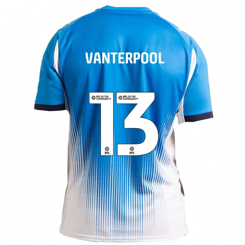 Danxen Mujer Camiseta Gabriel Vanterpool #13 Azul Blanco 1ª Equipación 2025/26 La Camisa