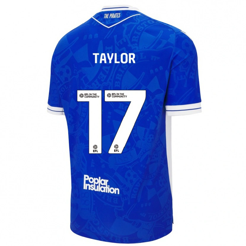 Danxen Mujer Camiseta Connor Taylor #17 Azul Blanco 1ª Equipación 2025/26 La Camisa