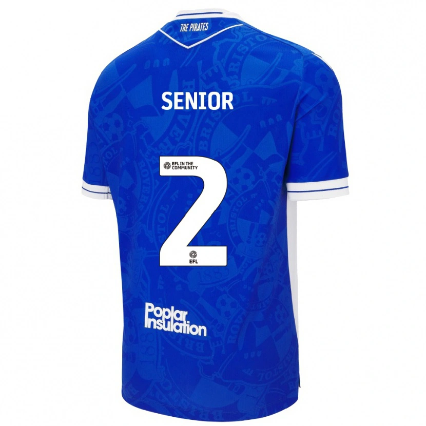 Danxen Mujer Camiseta Joel Senior #2 Azul Blanco 1ª Equipación 2025/26 La Camisa