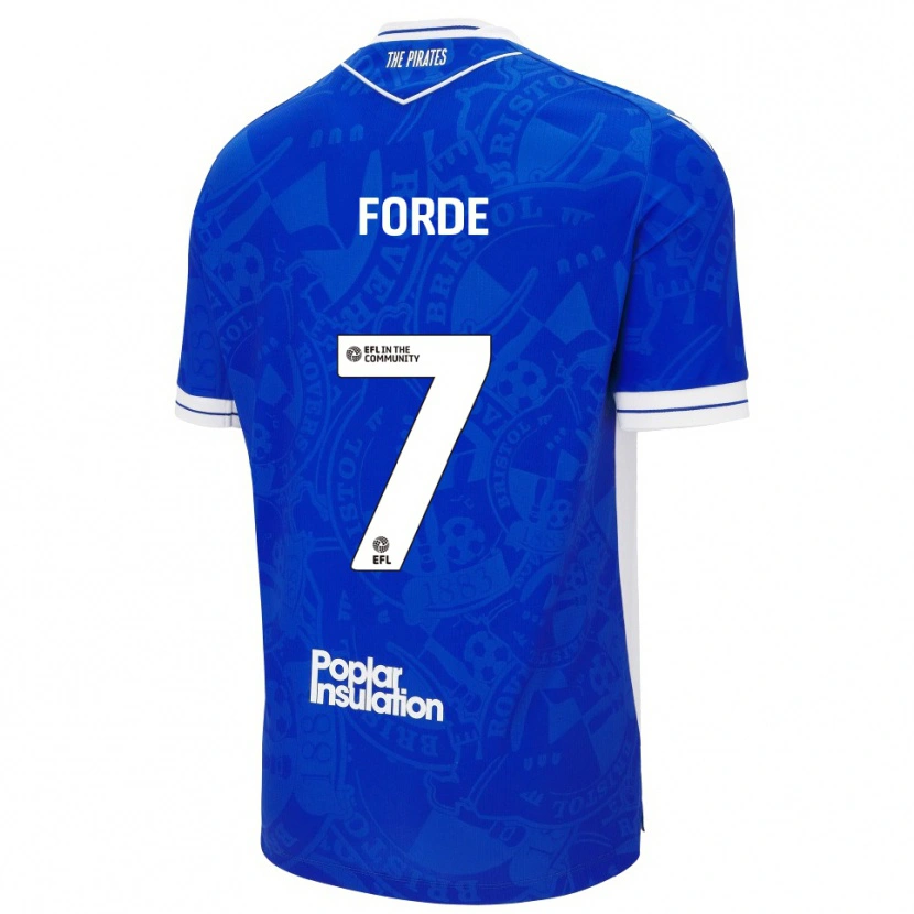 Danxen Mujer Camiseta Shaqai Forde #7 Azul Blanco 1ª Equipación 2025/26 La Camisa
