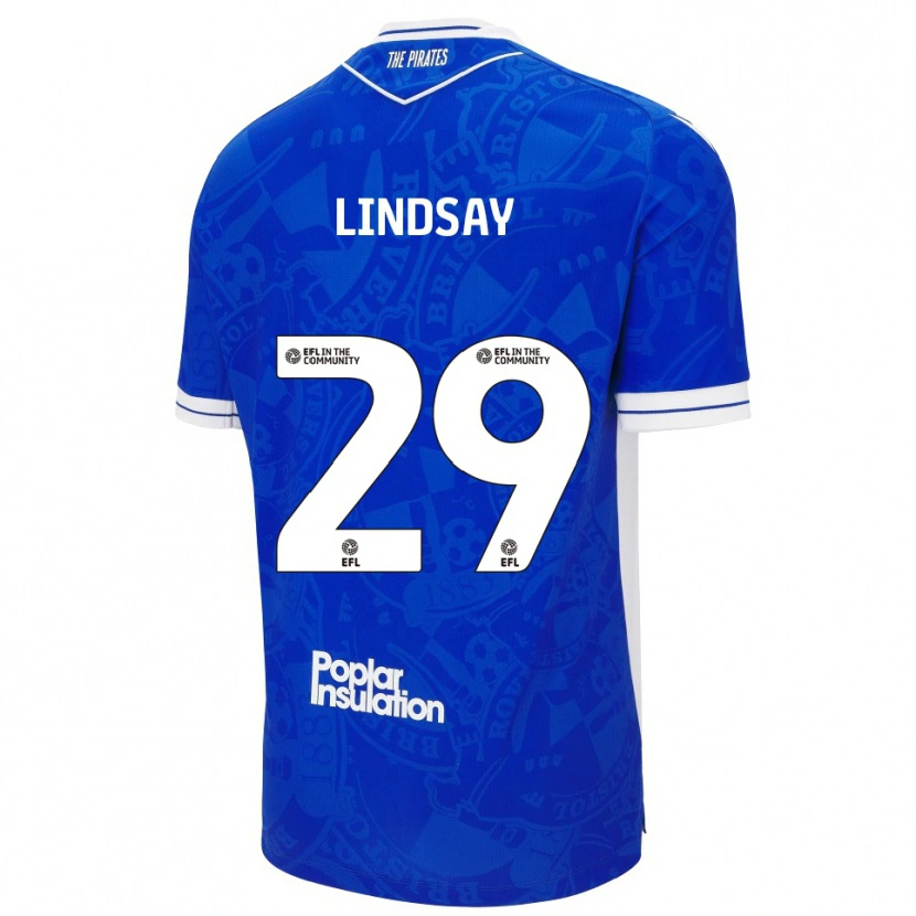 Danxen Mujer Camiseta Jamie Lindsay #29 Azul Blanco 1ª Equipación 2025/26 La Camisa