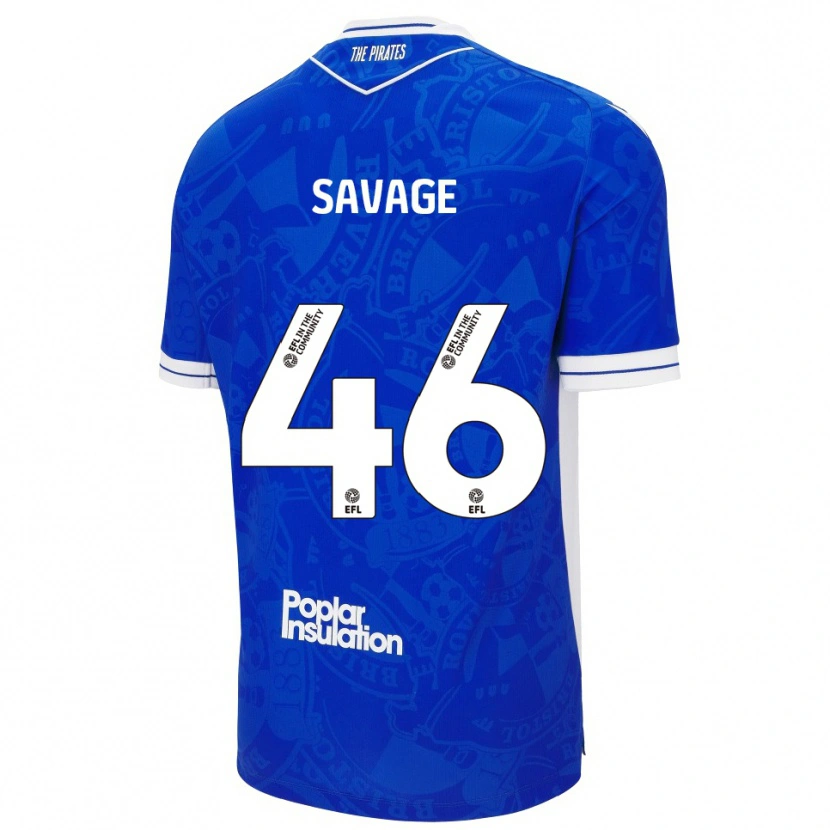 Danxen Mujer Camiseta Taelan Savage #46 Azul Blanco 1ª Equipación 2025/26 La Camisa