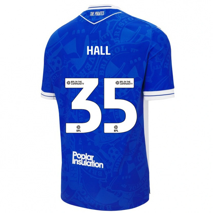 Danxen Mujer Camiseta Matt Hall #35 Azul Blanco 1ª Equipación 2025/26 La Camisa